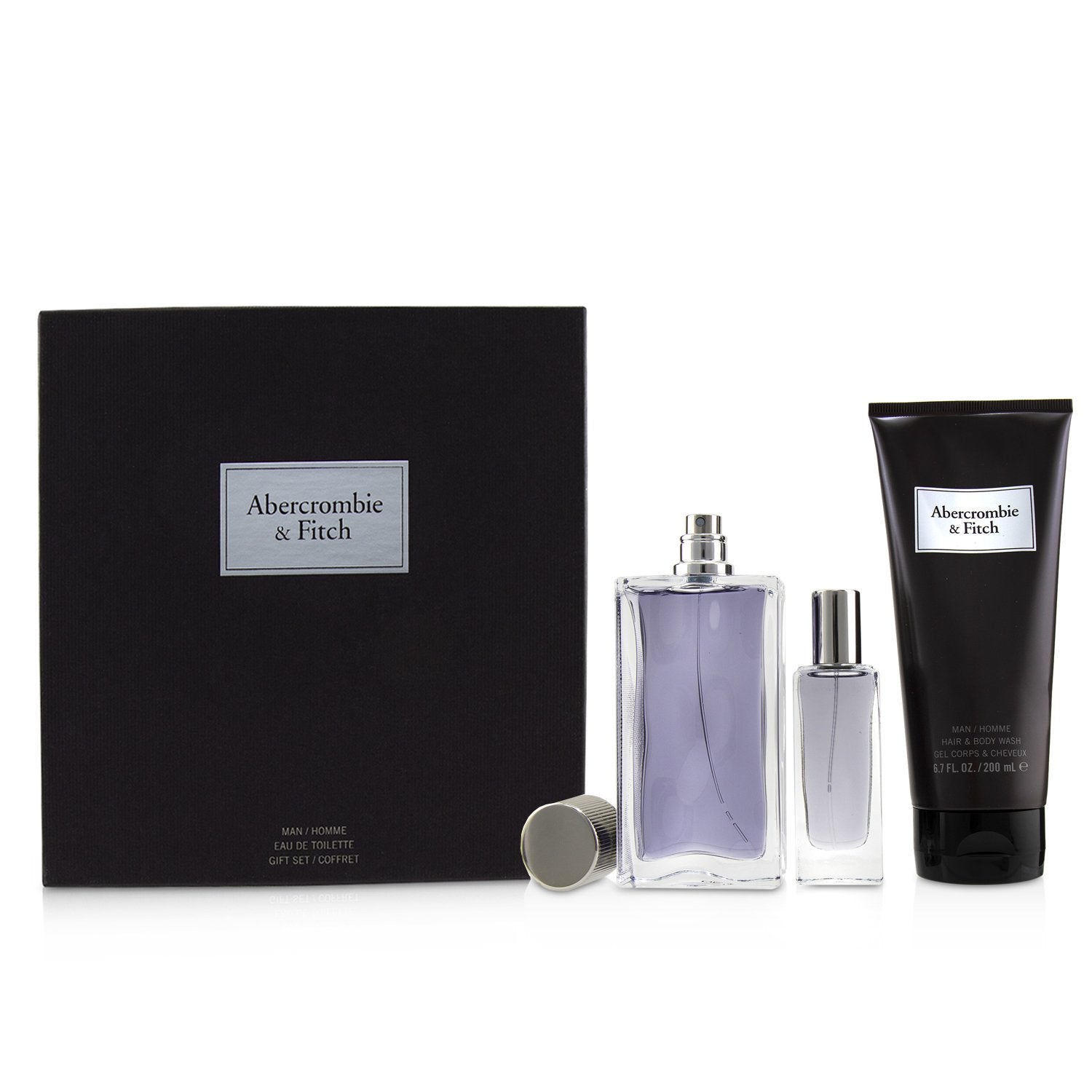 Abercrombie & Fitch First Instinct EDT Hair & Body Wash Gift Set for Men