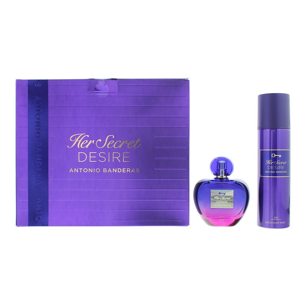 Antonio Banderas Her Secret Desire EDT Deodorant Spray Set for Women