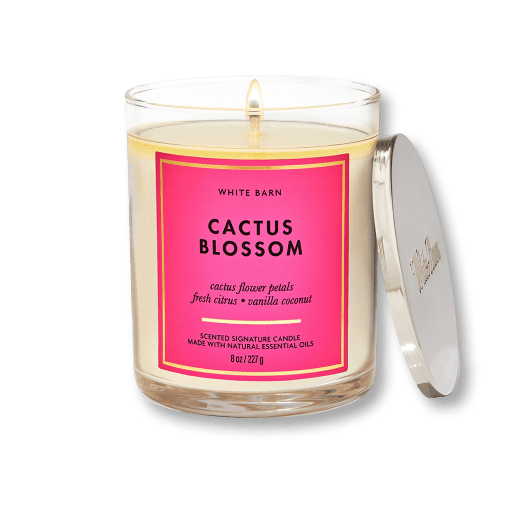 Bath & Body Works White Barn Cactus Blossom Scented Candle Size