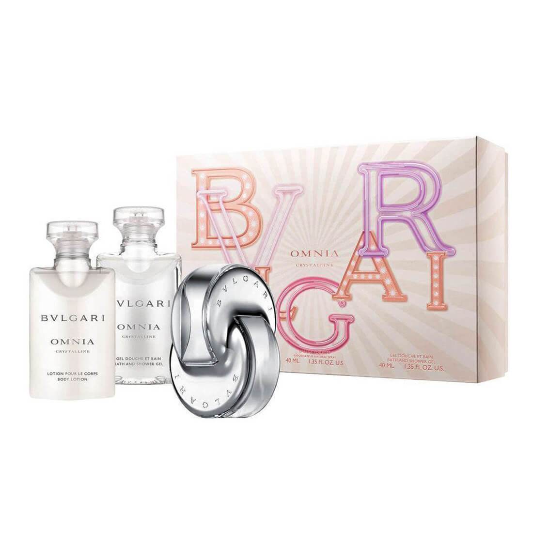Bvlgari Omnia Crystalline EDT Body Lotion & Shower Gel Set