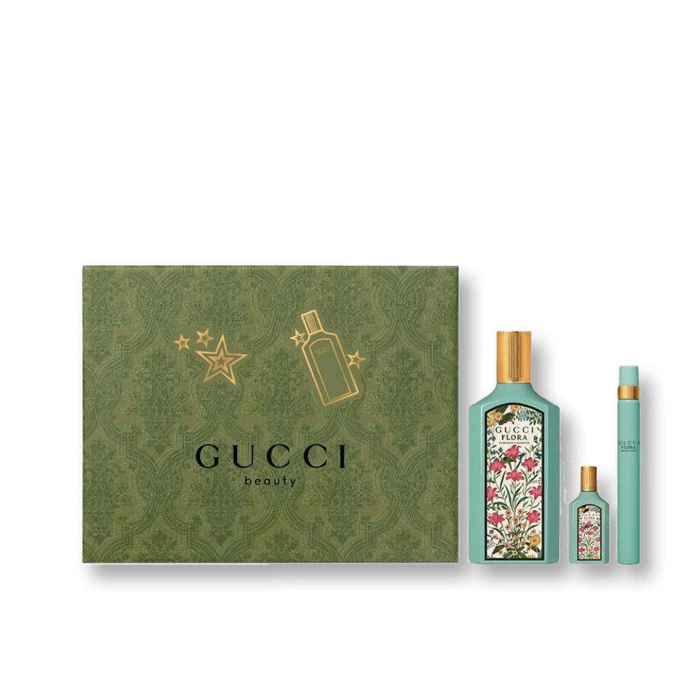 Gucci Flora Gorgeous Jasmine EDP Trio Set
