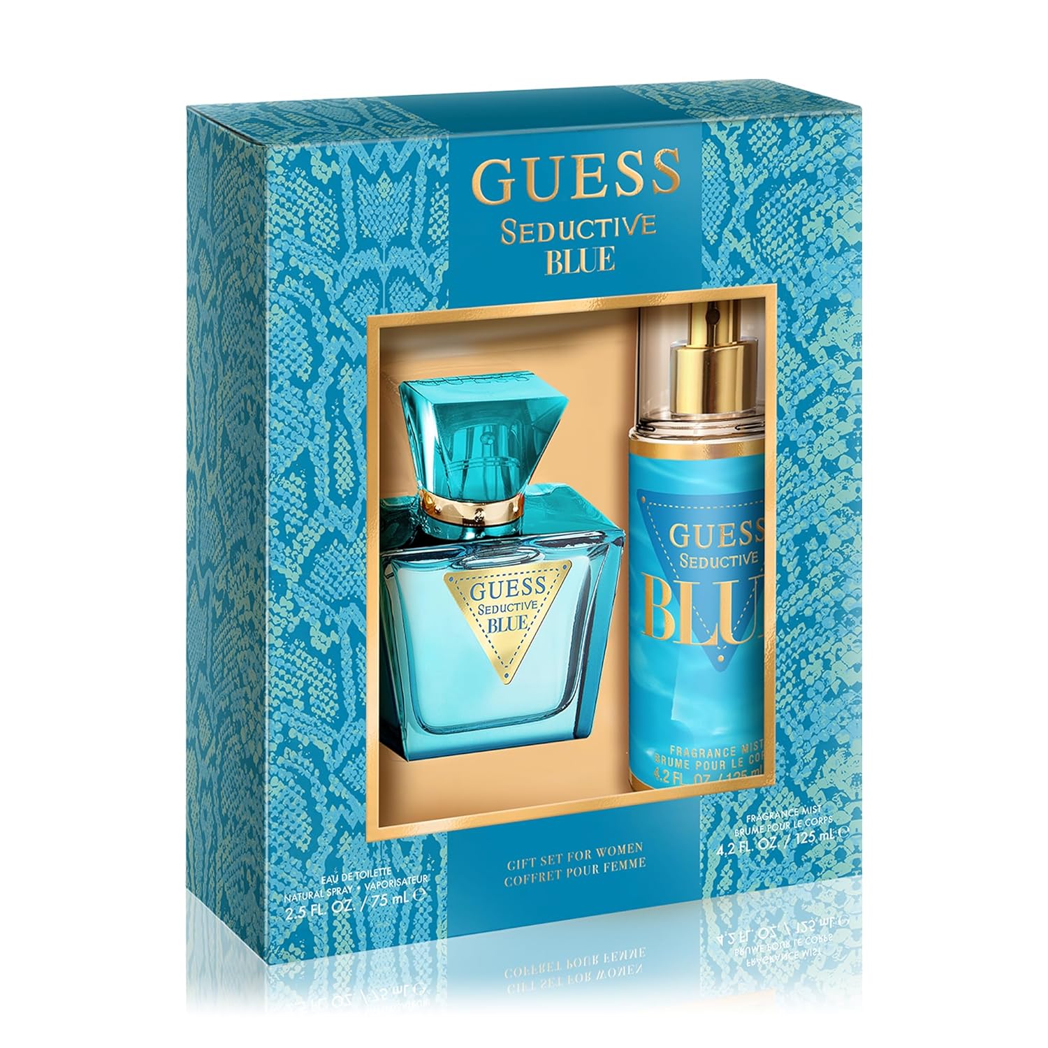 Guess Seductive Blue EDT & Fragrance Mist Set For Women
