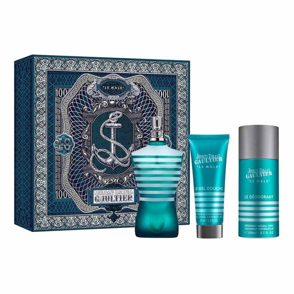 Jean Paul Gaultier Le Male EDT Shower Gel & Deodorant Set For Men