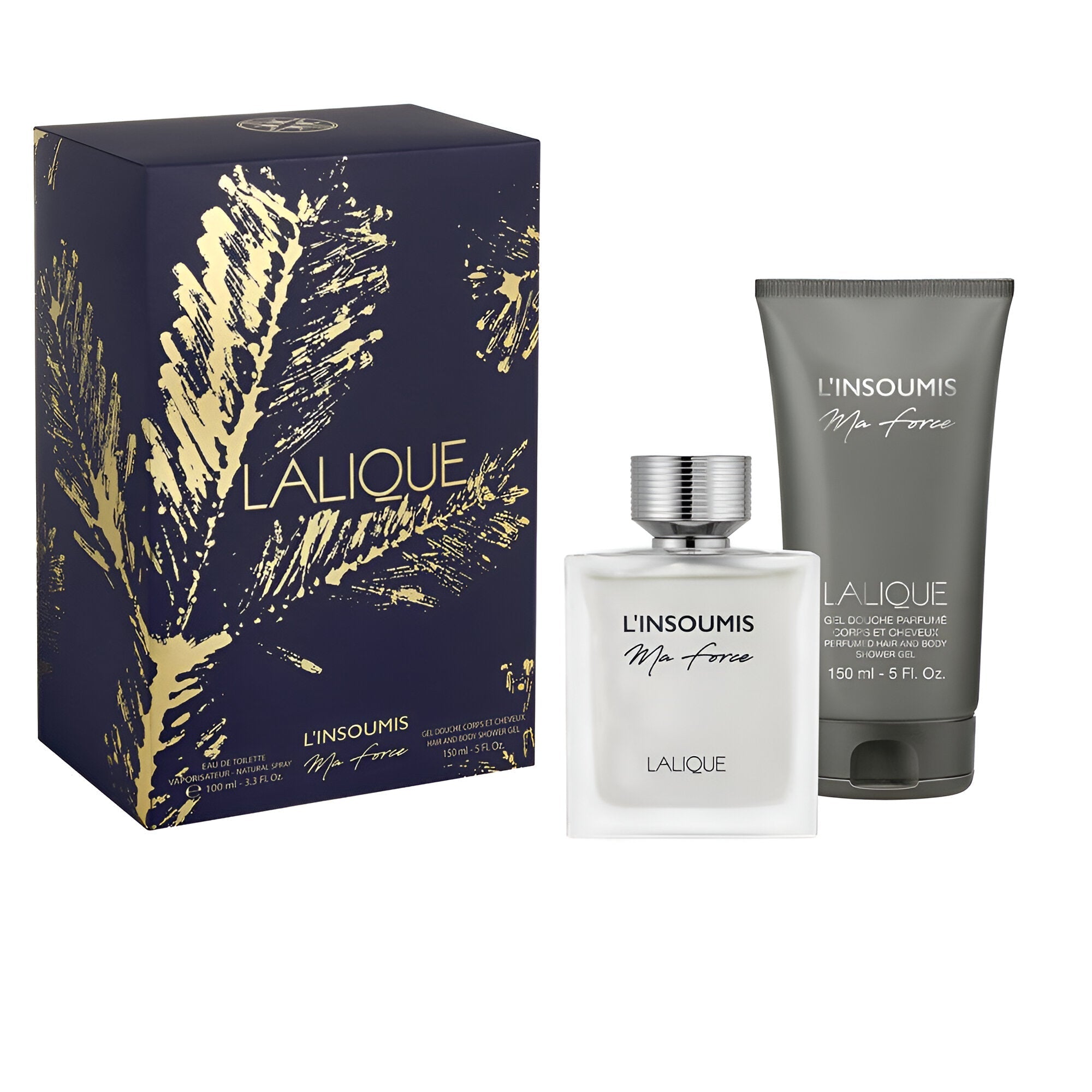 Lalique L'Insoumis Ma Force EDT Shower Gel Set For Men
