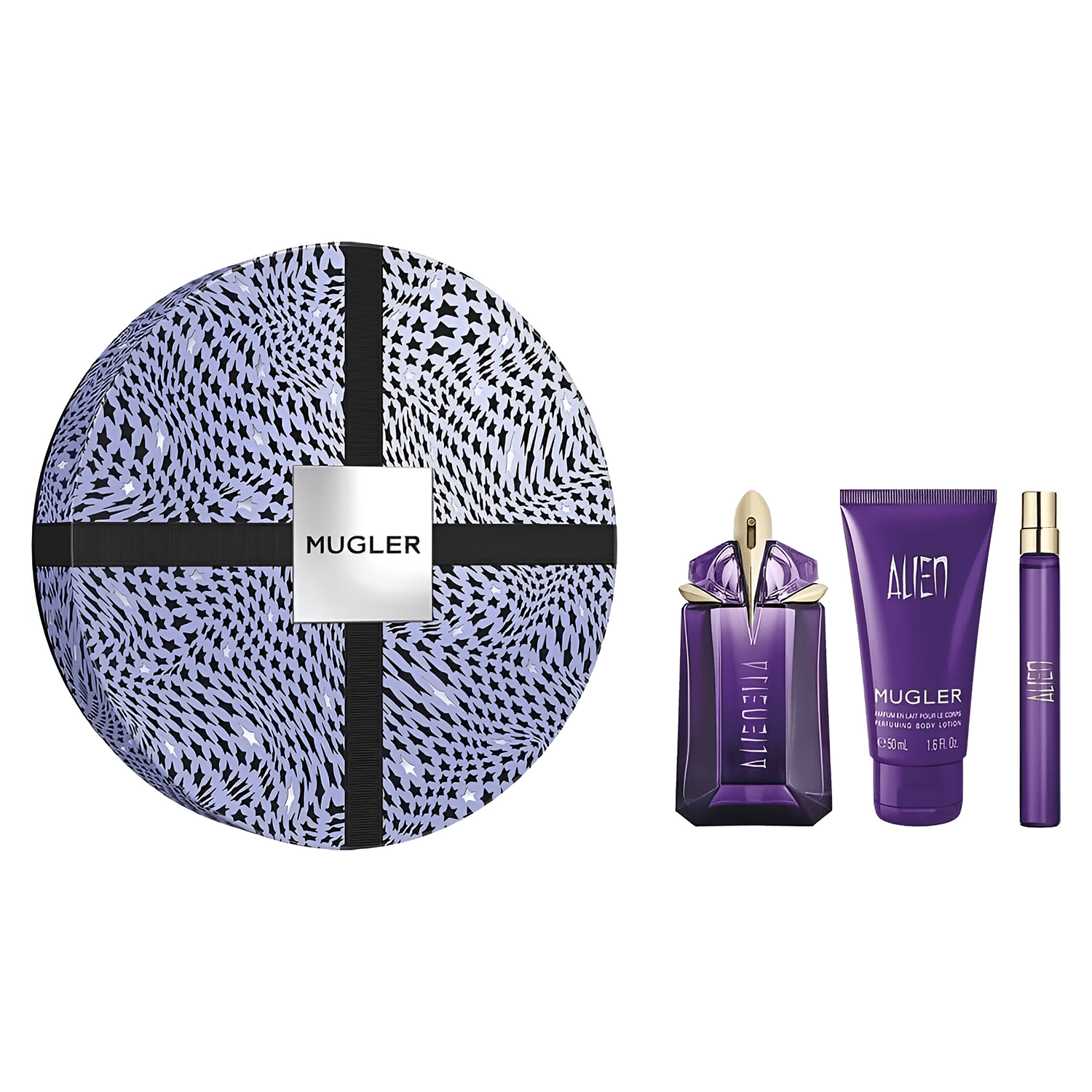 Mugler Alien EDP Refillable Set with Body Lotion for Women