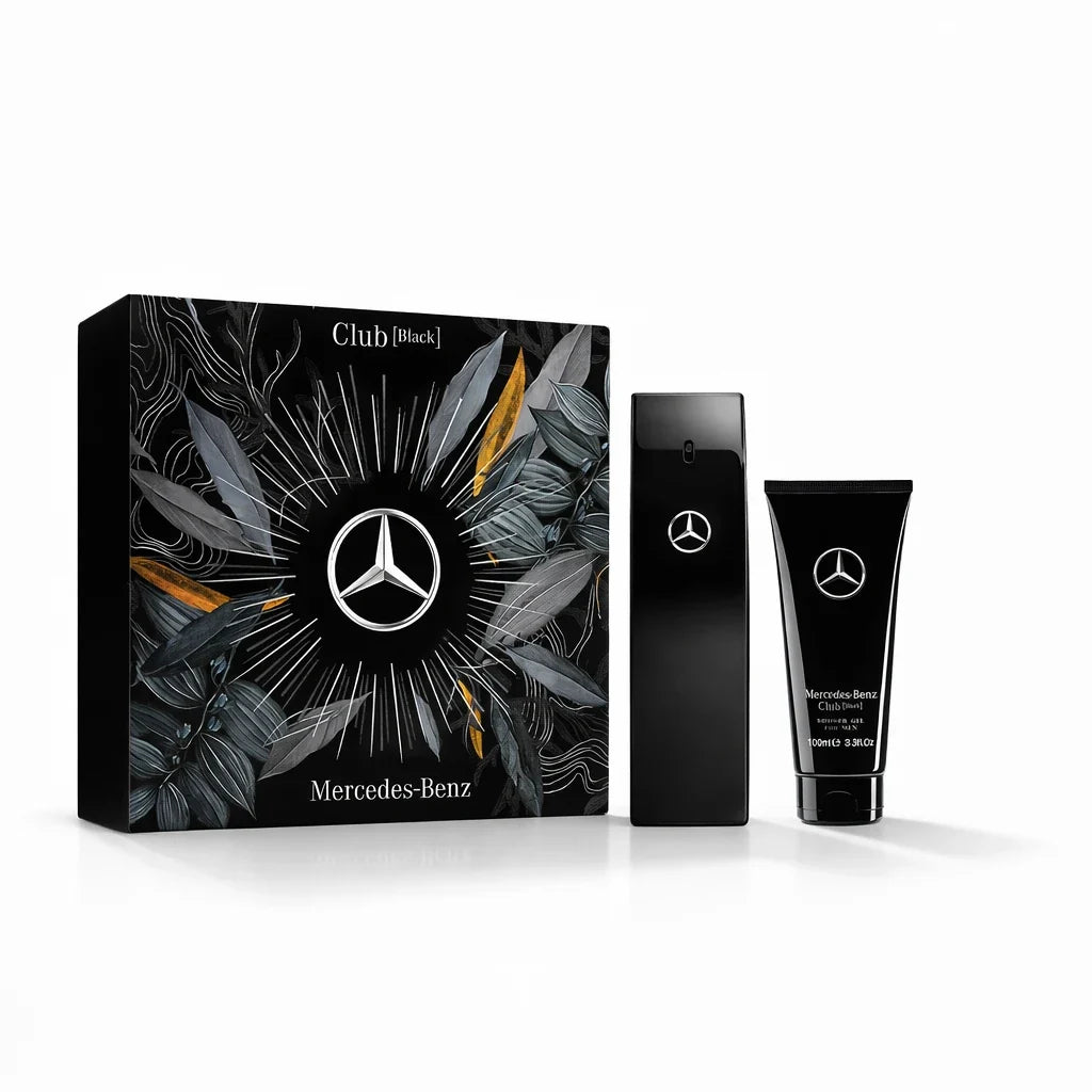 Mercedes Benz Club Black EDT For Men Shower Gel Set
