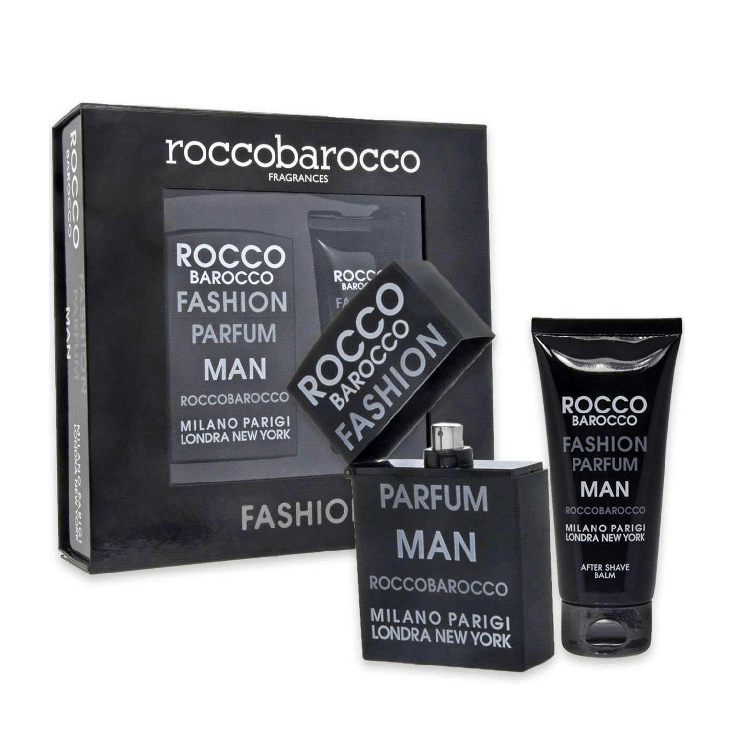 Roccobarocco Fashion Man EDT and Aftershave Balm Set for Men