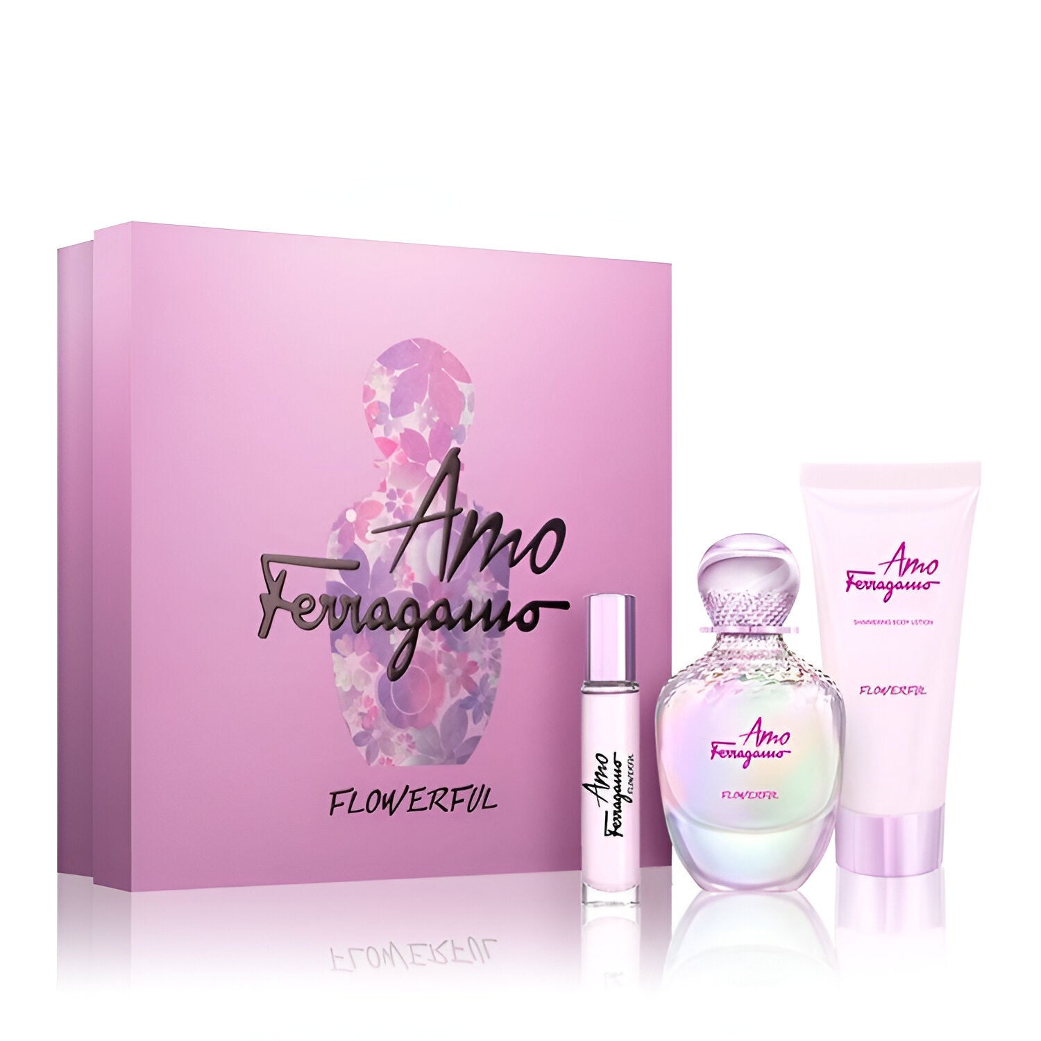 Salvatore Ferragamo Amo Flowerful EDT Shimmering Body Lotion Set