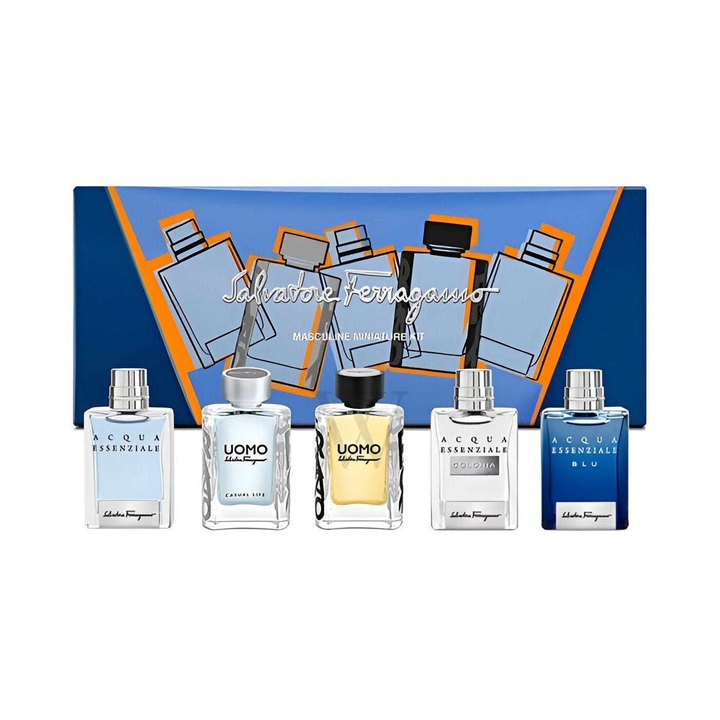 Salvatore Ferragamo Men's Essential Miniature EDT Collection