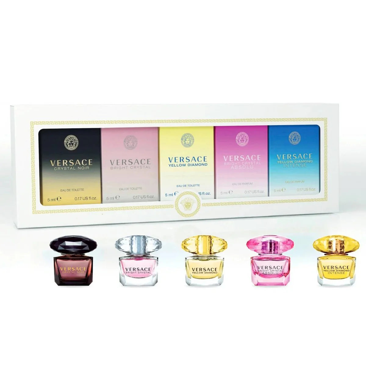 Versace Mini EDT Set: Crystal Noir, Bright Crystal & Yellow Diamond for Women