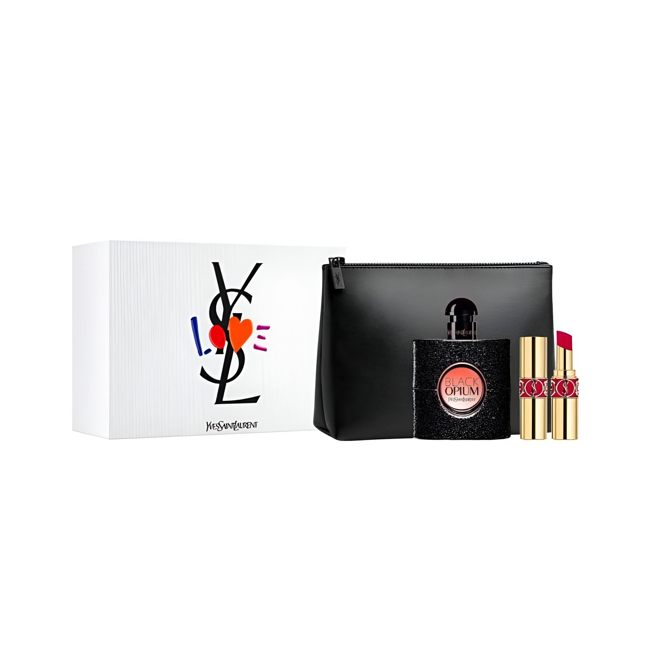 Yves Saint Laurent Black Opium EDP Lipstick & Pouch Set